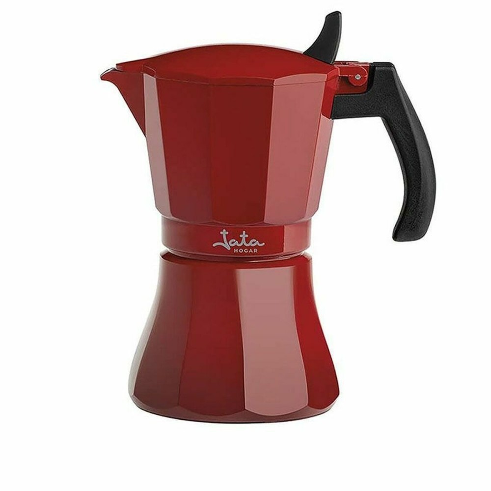 Italienische Kaffeemaschine JATA HCAF2012      * Rot Aluminium (12 Kopper)