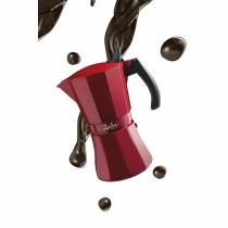 Italienische Kaffeemaschine JATA HCAF2012      * Rot Aluminium (12 Kopper)