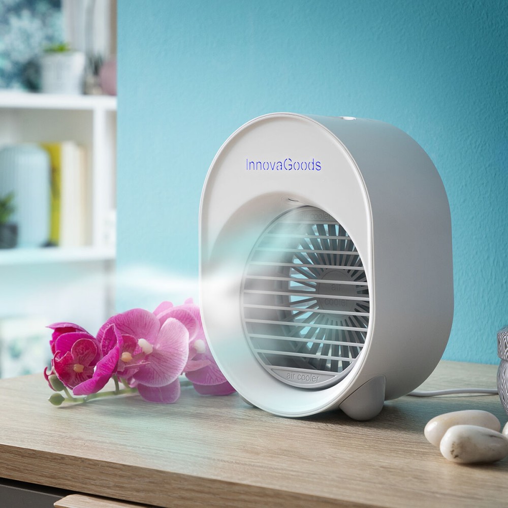 MiniClimatizadorHumidificadorporUltrassonscomLEDKoolizerInnovaGoods