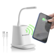 5-in-1WirelessChargerwithOrganiser-StandandUSBLEDLampDesKingInnovaGoodsRIV001(RefurbishedA)