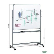 Whiteboard Faibo Double-sided Base or stand Aluminium 122 x 100 cm