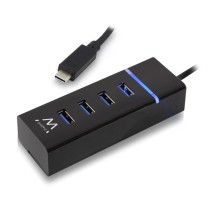 4-PortUSBHubEwentEW1137USB3.1Schwarz