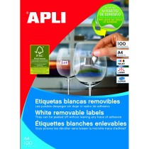 Etiquetas adhesivas Apli 97 x 42,4 mm 100 Hojas Blanco