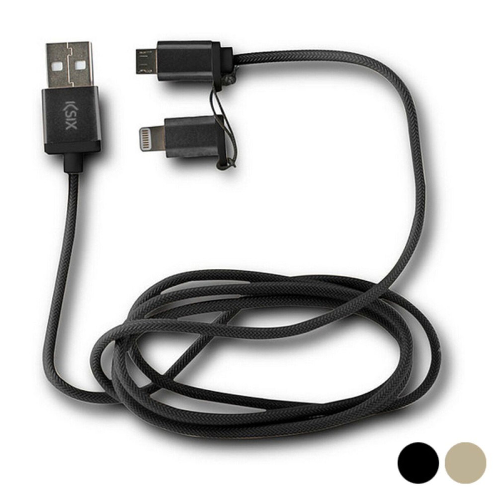 USB-KabelaufMicro-USBundLightningKSIX