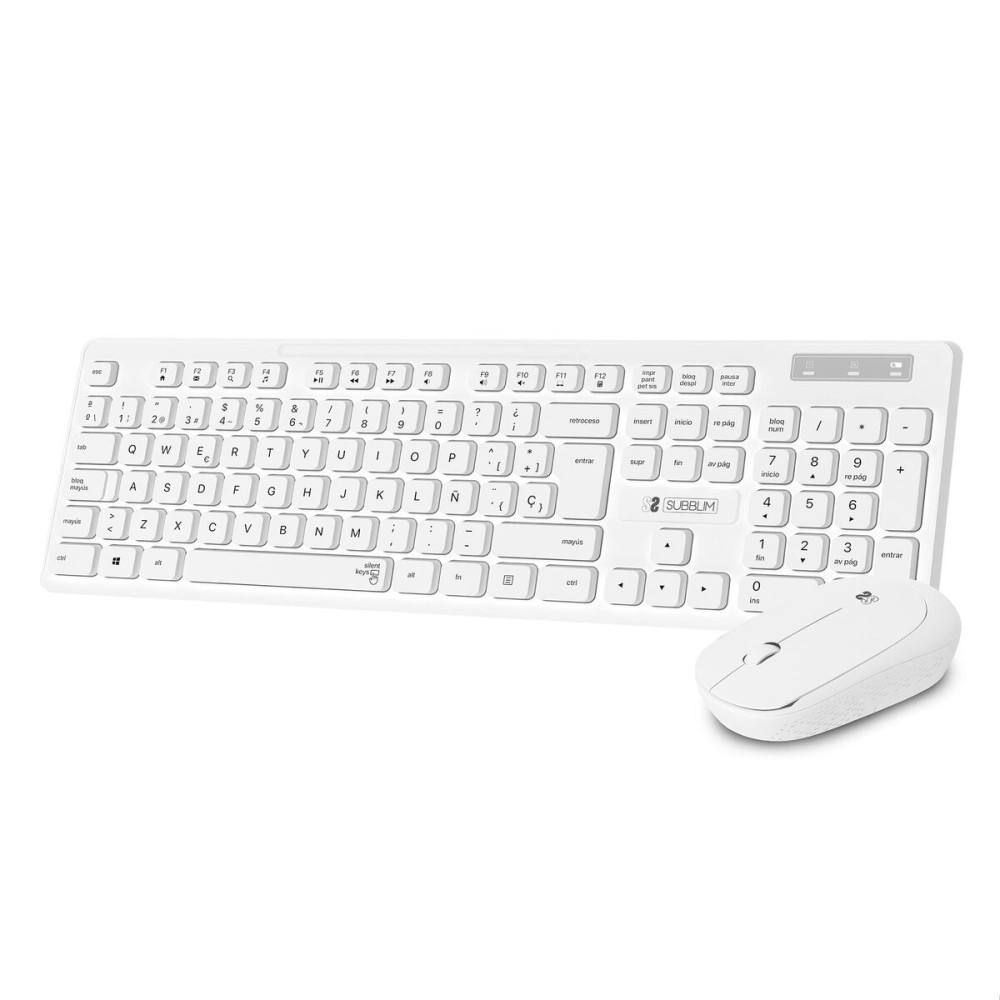 TastaturmitDrahtloserMausSubblimBUSINESSSLIMWeiß