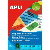 Etiquetas adesivas Apli 100 Folhas 210 x 297 mm Vermelho