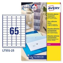 Klebeetiketten Avery 38,1 x 21,2 mm Durchsichtig 210 x 297 mm 25 Bettlaken