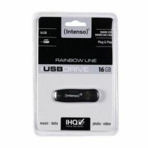 USBPendriveINTENSORainbowLine16GBSchwarz16GBUSBPendrive