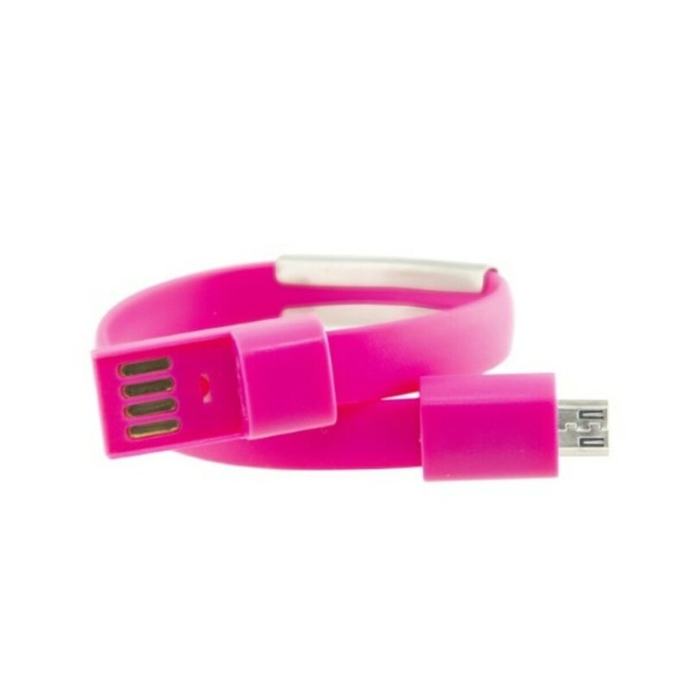 MicroUSBBraceletCableContact23cmPink