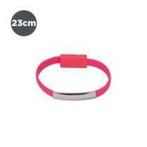 MicroUSBBraceletCableContact23cmPink