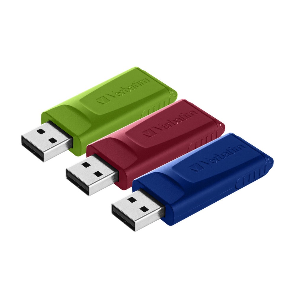 Pendrive Verbatim Slider USB 2.0 Einziehbar 3 Stück 16 GB