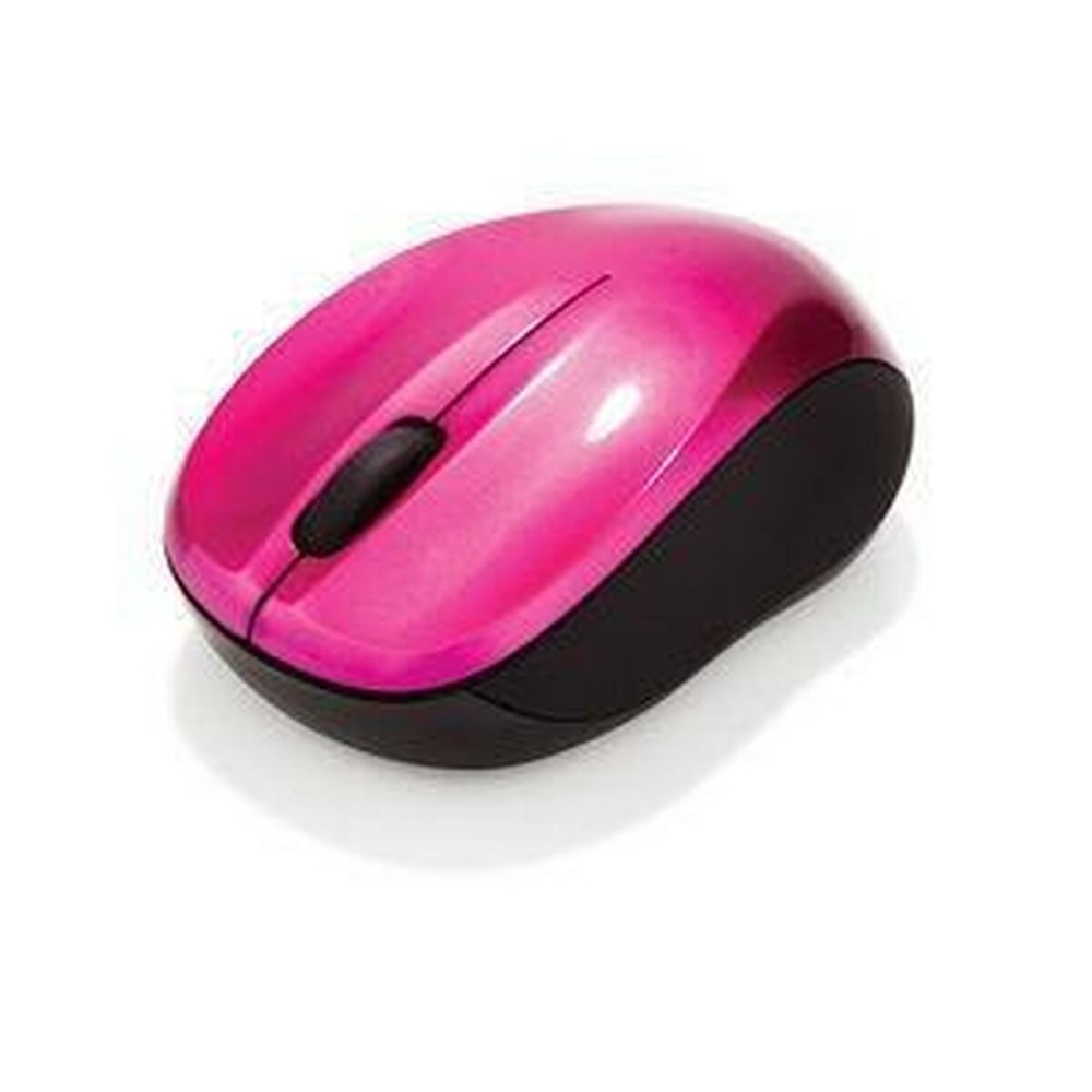 Mouse senza Fili Verbatim Go Nano Compatto Ricettore USB Nero Fucsia 1600 dpi