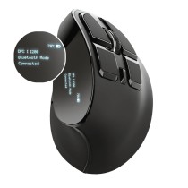 Schnurlose Mouse Trust Voxx Bluetooth Aufladbar Ergonomisch Vertikal Schwarz 2400 dpi