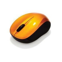 Schnurlose Mouse Verbatim Go Nano Kompakt Receiver USB Schwarz Orange 1600 dpi