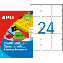 Adhesivos/Etiquetas Apli 64 x 33,9 mm Amarillo A4 20 Hojas