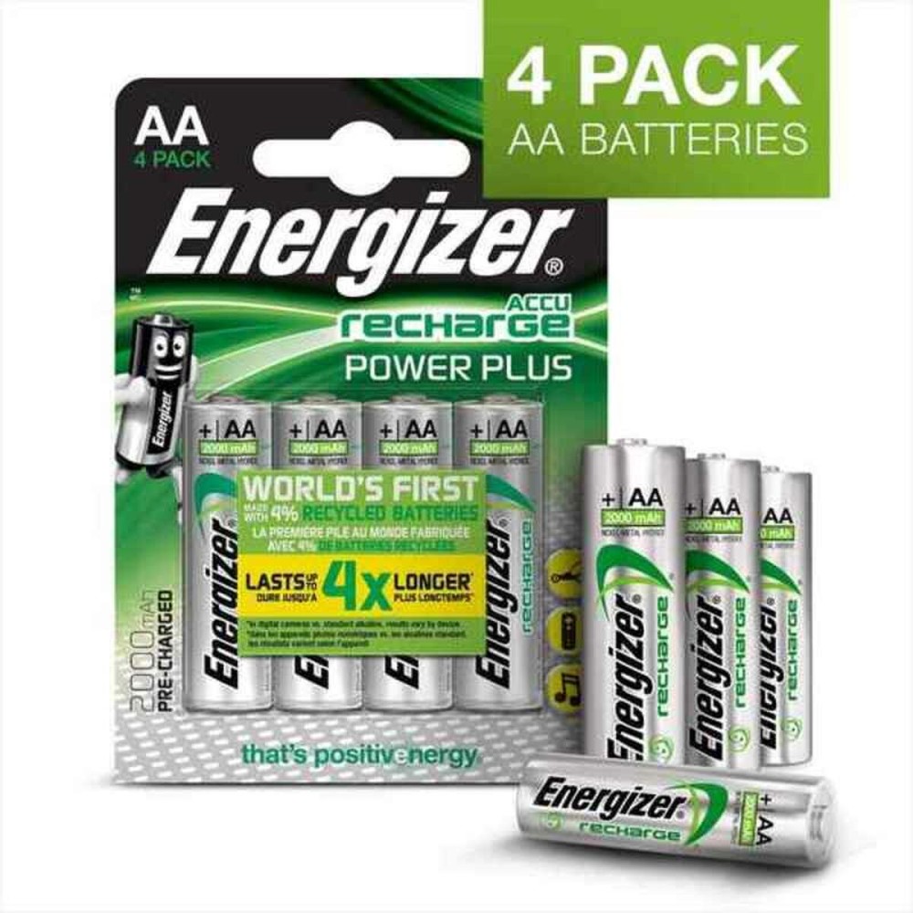 RechargeableBatteriesEnergizerAccuRechargePowerPlus2000AABP4AAHR62000mAh