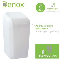 Papeleira Denox Branco 30 L (35 x 28 x 53 cm)