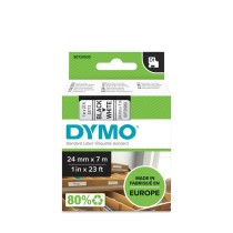 Laminated Tape for Labelling Machines Dymo D1 53713 24 mm LabelManager™ Black White (5 Units)