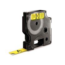 Laminated Tape for Labelling Machines Dymo D1 45018 LabelManager™ Yellow 12 mm Black (5 Units)