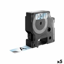 Cinta Laminada para Rotuladoras Dymo D1 45800 LabelManager™ Negro Transparente 19 mm (5 Unidades)