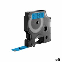 Laminiertes Klebeband zur Kennzeichnung von Maschinen Dymo D1 45016 LabelManager™ Blau 12 mm Schwarz (5 Stück)
