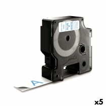 Cinta Laminada para Rotuladoras Dymo D1 45804 LabelManager™ Azul Blanco 19 mm (5 Unidades)