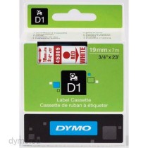 Laminated Tape for Labelling Machines Dymo D1 45805 LabelManager™ Red White (5 Units)