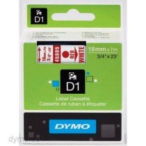 Cinta Laminada para Rotuladoras Dymo D1 45805 LabelManager™ Rojo Blanco (5 Unidades)