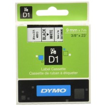 Nastro Laminato per Etichettatrici Dymo D1 41913 LabelManager™ Bianco 9 mm Nero (5 Unità)