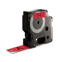 Laminiertes Klebeband zur Kennzeichnung von Maschinen Dymo D1 45807 LabelManager™ Rot Schwarz 19 mm (5 Stück)