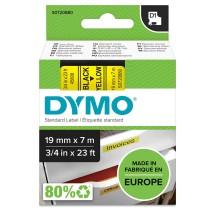 Laminiertes Klebeband zur Kennzeichnung von Maschinen Dymo D1-19 45808 LabelManager™ Schwarz Gelb (5 Stück)