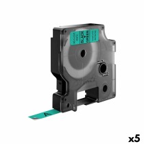 Cinta laminada para máquinas rotuladoras Dymo D1 40919 LabelManager™ Preto Verde 9 mm (5 Unidades)