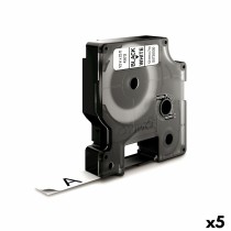 Laminiertes Klebeband zur Kennzeichnung von Maschinen Dymo D1 45013 LabelManager™ Weiß 12 mm Schwarz (5 Stück)