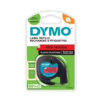 Laminiertes Klebeband zur Kennzeichnung von Maschinen Dymo 91203 LetraTag® Rot Schwarz 12 mm (10 Stück)