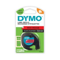 Laminated Tape for Labelling Machines Dymo 91203 LetraTag® Red Black 12 mm (10Units)