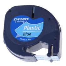 Cinta laminada para máquinas rotuladoras Dymo 91205 LetraTag® Preto Azul 12 mm (10 Unidades)