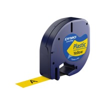 Cinta Laminada para Rotuladoras Dymo 91202 LetraTag® Negro Amarillo 12 mm (10 Unidades)