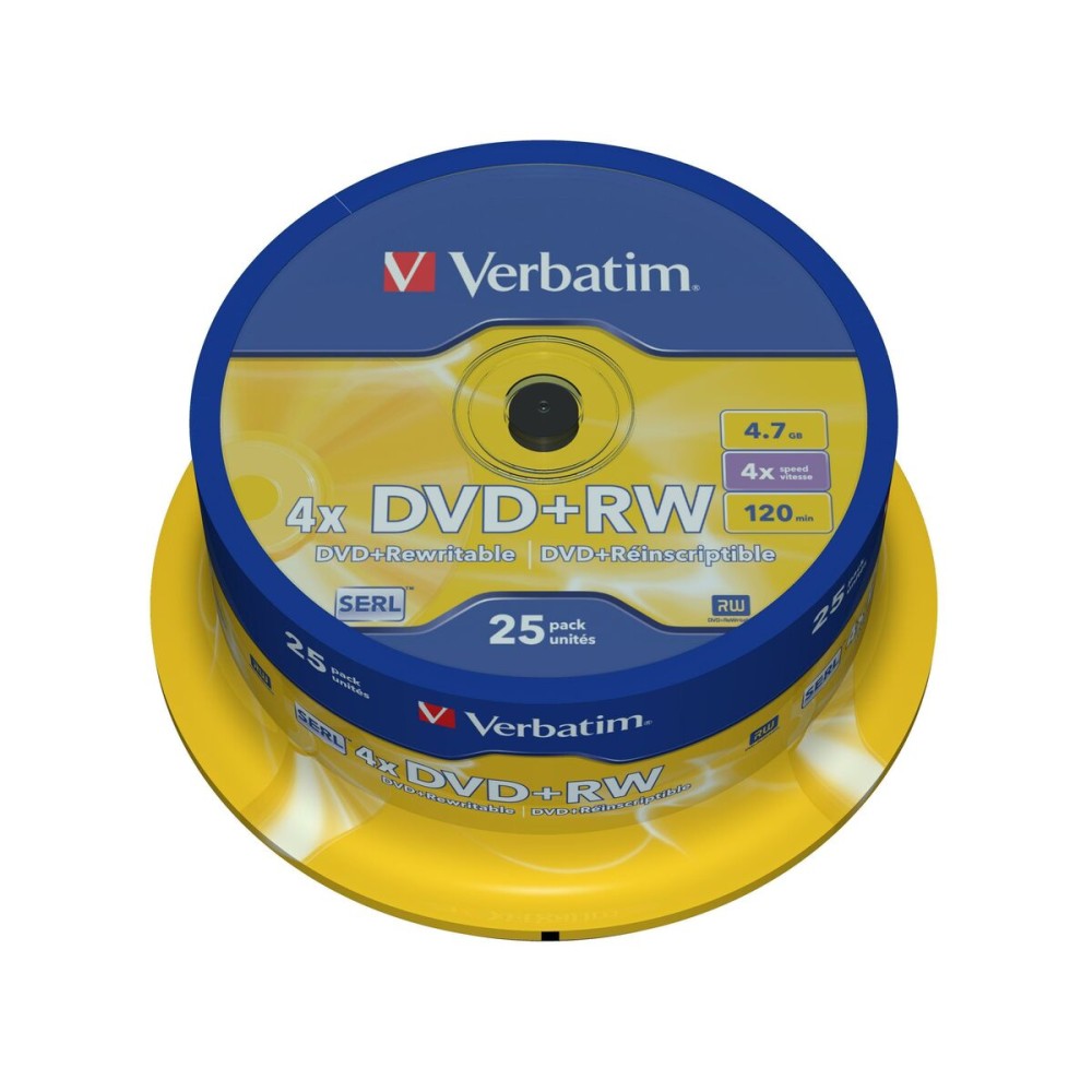 DVD-RW Verbatim    25 Unidades 4x 4,7 GB