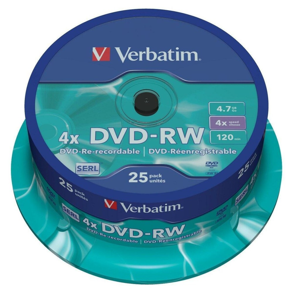 DVD-RW Verbatim    25 Unidades Multicolor 4x 4,7 GB