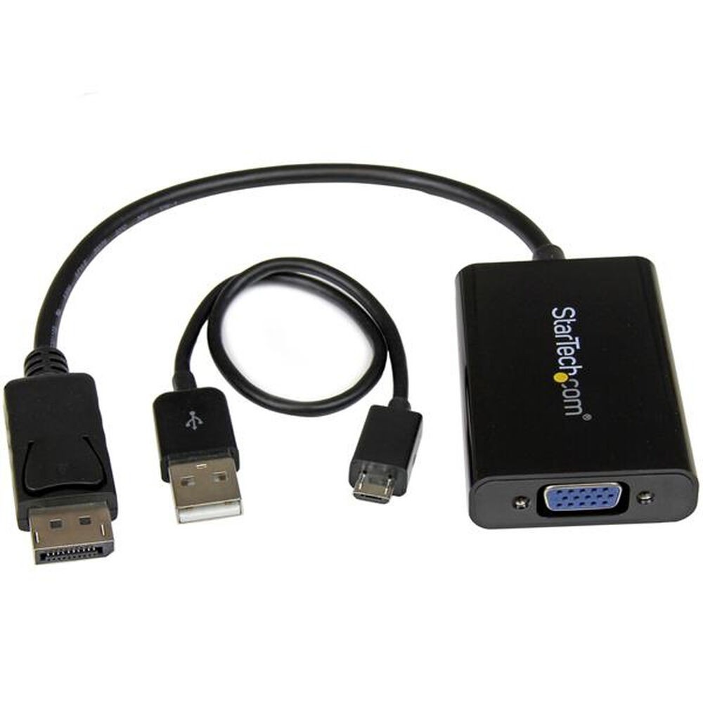 DisplayPorttoSVGAadapterStartechDP2VGAABlack