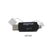 LectordeTarjetasapprox!FLTLFL0083APPC33MicroSD/SD/MMCMicroUSB480Mbps32GBNegro