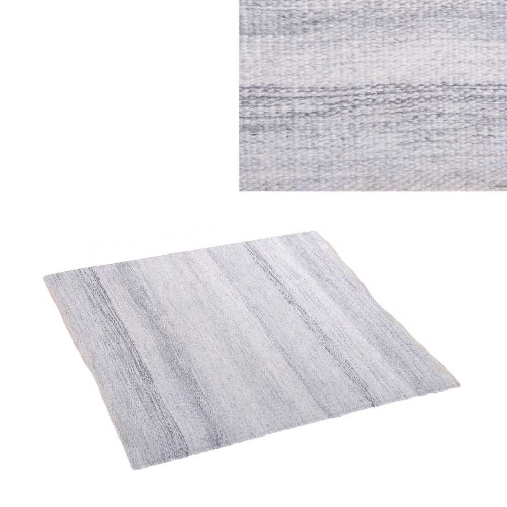 Alfombra de Exterior Goa 120 x 180 x 0,5 cm PET Blanco/Gris