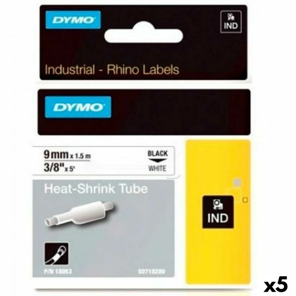 Cinta Laminada para Rotuladoras Dymo Rhino ID1-9 1,5 m 9 mm (5 Unidades)