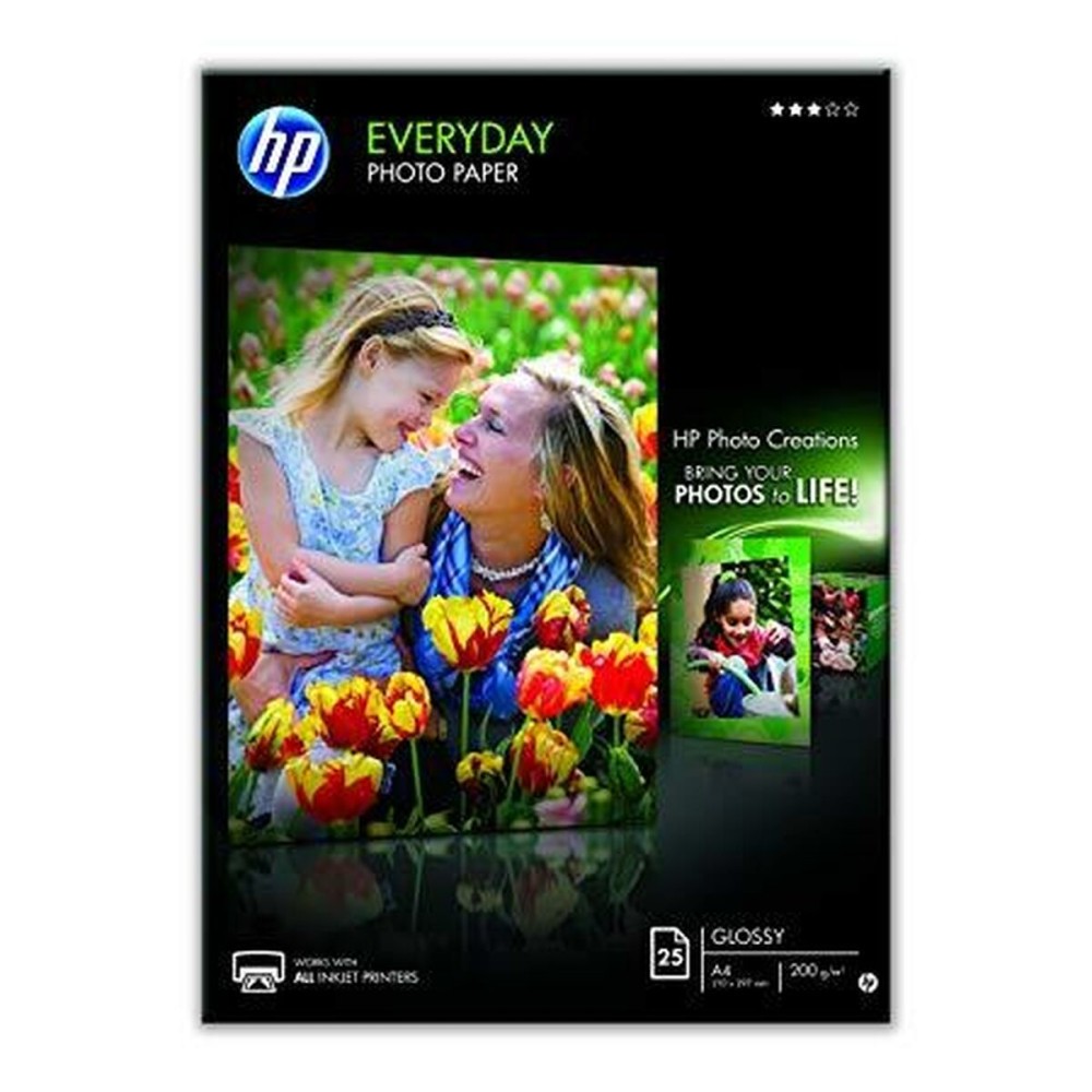 Papel Fotográfico Brillante HP    A4 25 Hojas