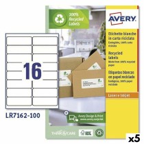 Drucker-Etiketten Avery LR7162 99,1 x 33,9 mm Weiß 100 Bettlaken (5 Stück)