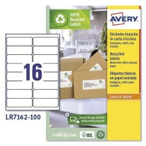 Drucker-Etiketten Avery LR7162 99,1 x 33,9 mm Weiß 100 Bettlaken (5 Stück)