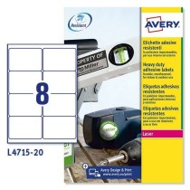 Etichette per Stampante Avery L4515 Bianco 20 Fogli 99,1 x 67,7 mm (5 Unità)