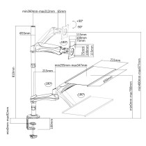 SoportedeMesaparaPantallaNeomountsFPMA-D500KEYBNegro27"