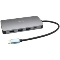 Hub USB i-Tec C31NANOVGA77W Silberfarben Schwarz