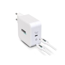 Caricabatterie da Parete + Cavo USB C Urban Factory GSC10UF Bianco